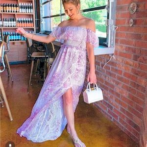 New lavender brown dress